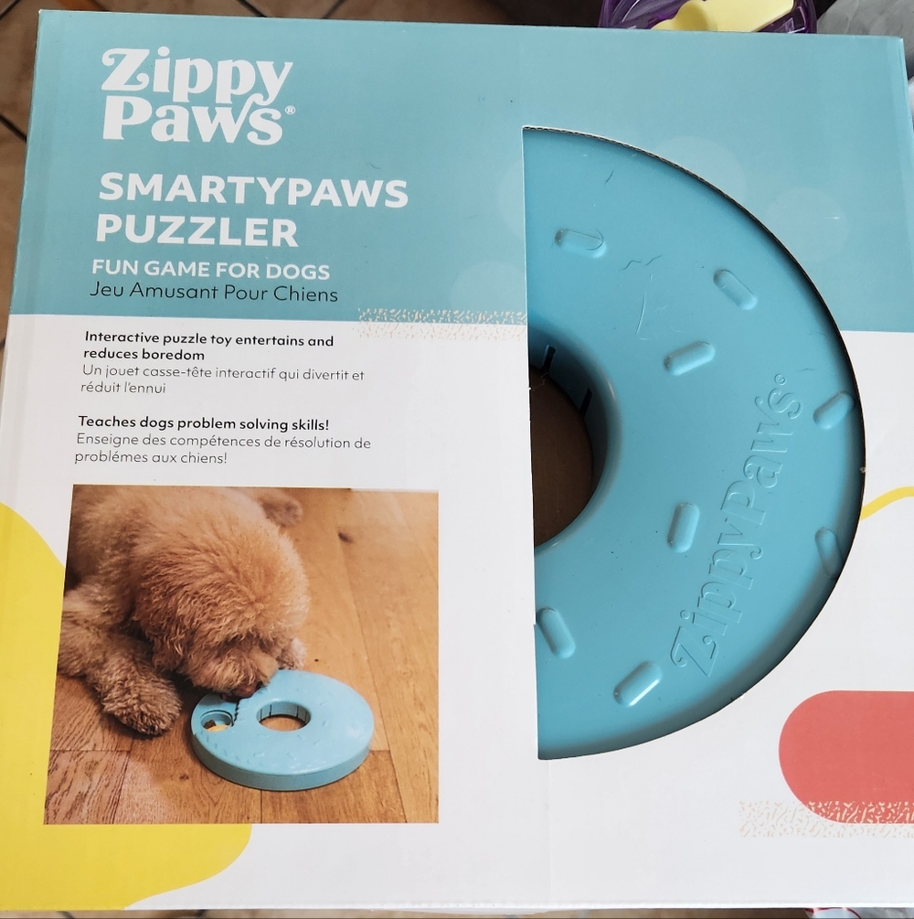 SmartyPaws Puzzler Fun Game for Dogs - Blue